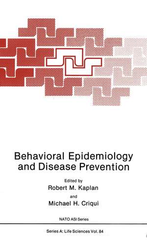 Behavioral Epidemiology and Disease Prevention de Robert M. Kaplan