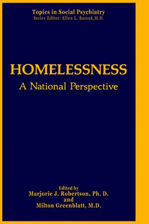 Homelessness: A National Perspective de Marjorie J. Robertson