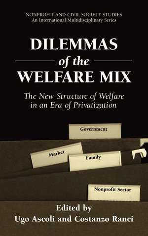 Dilemmas of the Welfare Mix: The New Structure of Welfare in an Era of Privatization de Ugo Ascoli