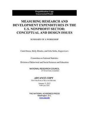 Measuring Research and Development Expenditures in the U.S. Nonprofit Sector: Summary of a Workshop de Committee on National Statistics