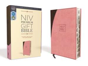 NIV, Premium Gift Bible, Leathersoft, Pink/Brown, Red Letter, Thumb Indexed, Comfort Print: The Perfect Bible for Any Gift-Giving Occasion de Zondervan