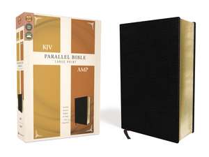 KJV, Amplified, Parallel Bible, Large Print, Bonded Leather, Black, Red Letter: Two Bible Versions Together for Study and Comparison de Zondervan