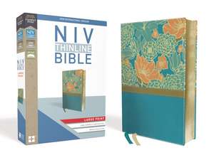 NIV, Thinline Bible, Large Print, Leathersoft, Teal, Red Letter, Comfort Print de Zondervan