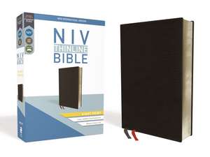 NIV, Thinline Bible, Giant Print, Bonded Leather, Black, Red Letter, Comfort Print de Zondervan