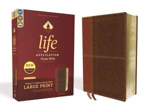 NIV, Life Application Study Bible, Third Edition, Large Print, Leathersoft, Brown, Red Letter de Zondervan