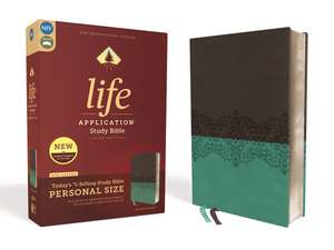 NIV, Life Application Study Bible, Third Edition, Personal Size, Leathersoft, Gray/Teal, Red Letter de Zondervan