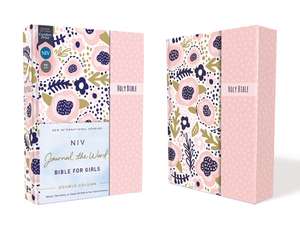 NIV, Journal the Word Bible for Girls (Perfect for Note-Taking), Double-Column, Hardcover, Pink, Magnetic Closure, Red Letter, Comfort Print: Reflect, Take Notes, or Create Art Next to Your Favorite Verses de Zondervan