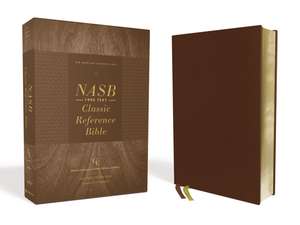 NASB, Classic Reference Bible, Genuine Leather, Buffalo, Brown, Red Letter, 1995 Text, Comfort Print de Zondervan