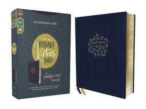 NIV, Radiant Virtues Bible: A Beautiful Word Collection, Leathersoft, Navy, Red Letter, Comfort Print: Explore the virtues of faith, hope, and love de Zondervan