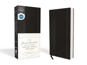 NIV, Journal the Word New Testament (Perfect for Note-Taking), Pocket Bible Edition, Hardcover, Black, Red Letter, Comfort Print de Zondervan