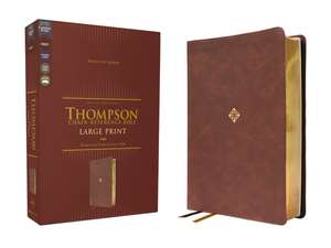 NKJV, Thompson Chain-Reference Bible, Large Print, Leathersoft, Brown, Red Letter, Comfort Print de Dr. Frank Charles Thompson