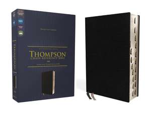 NIV, Thompson Chain-Reference Bible, European Bonded Leather, Black, Thumb Indexed, Red Letter, Comfort Print de Dr. Frank Charles Thompson