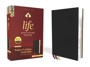 NIV, Life Application Study Bible, Third Edition, Genuine Leather, Cowhide, Black, Art Gilded Edges, Red Letter de Zondervan