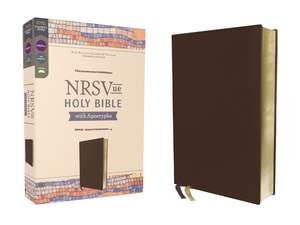 NRSVue, Holy Bible with Apocrypha, Leathersoft, Brown, Comfort Print de Zondervan