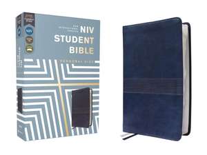 NIV, Student Bible, Personal Size, Leathersoft, Navy, Comfort Print de Philip Yancey