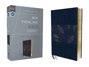 NIV, Thinline Bible, Compact, Leathersoft, Blue Floral, Red Letter, Comfort Print de Zondervan