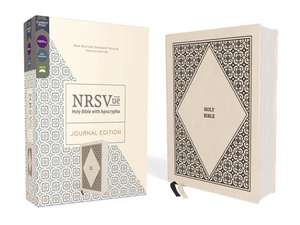 NRSVue, Holy Bible with Apocrypha, Journal Edition, Cloth over Board, Cream, Comfort Print de Zondervan