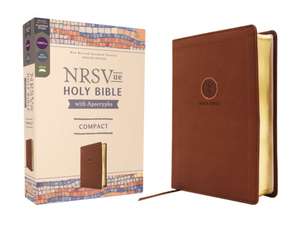 Nrsvue, Holy Bible with Apocrypha, Compact, Leathersoft, Brown, Comfort Print de Zondervan