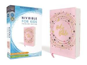 NIV, Bible for Kids, Flexcover, Pink/Gold, Red Letter, Comfort Print: Thinline Edition de Zondervan