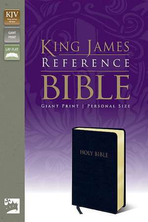 KJV, Reference Bible, Giant Print, Personal Size, Bonded Leather, Navy, Indexed, Red Letter Edition de Zondervan