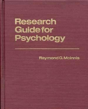 Research Guide for Psychology de Raymond Mcinnis