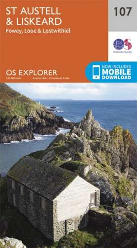 St.Austell, Liskeard, Fowey, Looe and Lostwithiel de Ordnance Survey