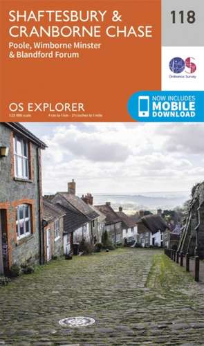 Shaftesbury, Cranbourne Chase, Poole, Wimbourne Minster and Blandford de Ordnance Survey