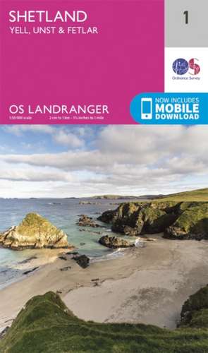 Shetland - Yell, Unst and Fetlar de Ordnance Survey