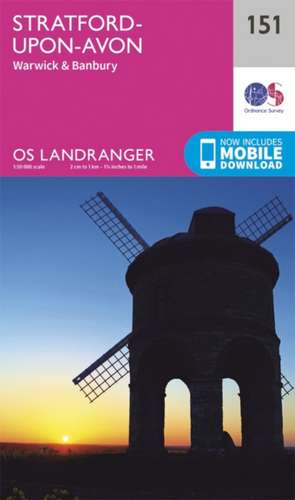 Stratford-Upon-Avon, Warwick & Banbury de Ordnance Survey