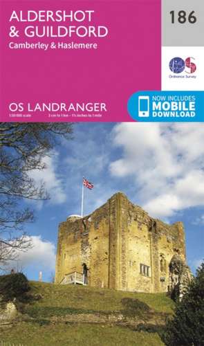 Aldershot & Guildford, Camberley & Haslemere de Ordnance Survey