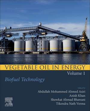 Vegetable Oil in Energy, Volume 1: Biofuel Technology de Abdullah Mohammed Ah Asiri