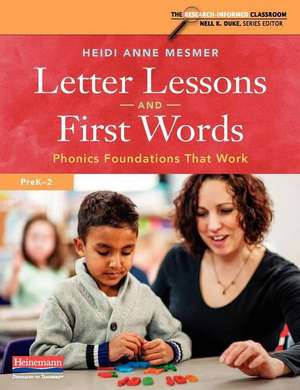 Letter Lessons and First Words de Nell K Duke