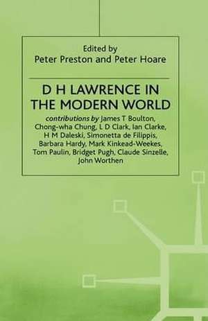 D. H. Lawrence in the Modern World de Peter Hoare