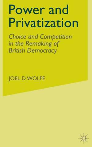 Power and Privatization: Choice and Competition in the Remaking of British Democracy de J. Wolfe