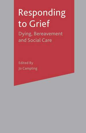 Responding to Grief: Dying, Bereavement and Social Care de Caroline Currer