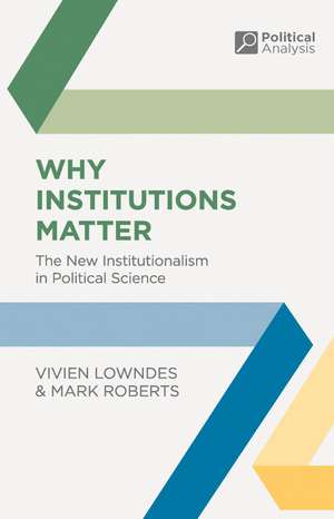 Why Institutions Matter: The New Institutionalism in Political Science de Vivien Lowndes