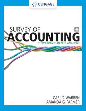 SURVEY OF ACCOUNTING 9/E de Carl (University of GeorgiaAthens) Warren