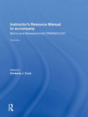 Instructor's Manual To Accompany Criminology de Kimberly Cook