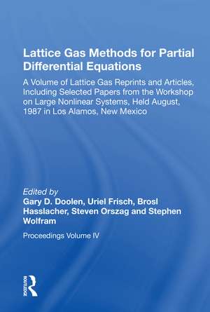 Lattice Gas Methods For Partial Differential Equations de Gary Doolen