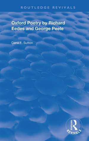 Oxford Poetry by Richard Eedes and George Peele de Richard Eedes