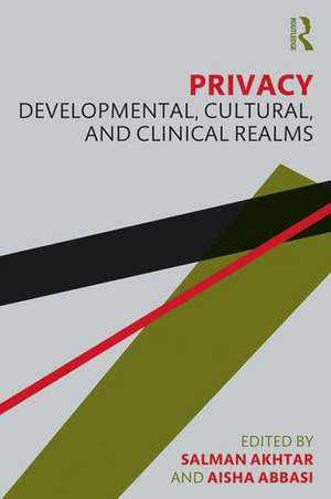 Privacy: Developmental, Cultural, and Clinical Realms de Salman Akhtar