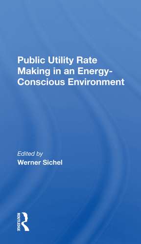 Public Utility Rate Making In An Energy Conscious Environment de Werner Sichel