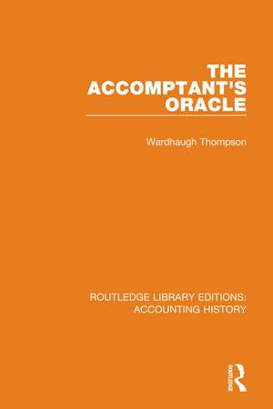 Routledge Library Editions: Accounting History de Various