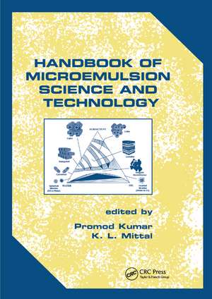 Handbook of Microemulsion Science and Technology de Promod Kumar