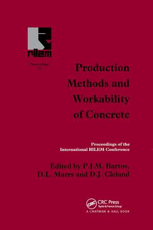 Production Methods and Workability of Concrete de P.J.M. Bartos