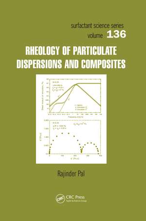 Rheology of Particulate Dispersions and Composites de Rajinder Pal