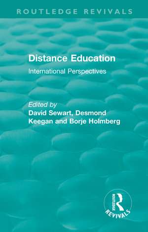 Distance Education: International Perspectives de David Sewart