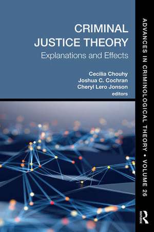 Criminal Justice Theory, Volume 26: Explanations and Effects de Cecilia Chouhy