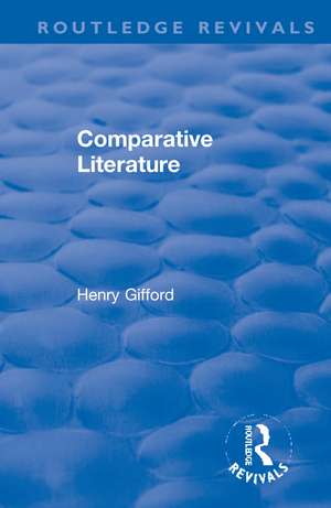 Comparative Literature de Henry Gifford