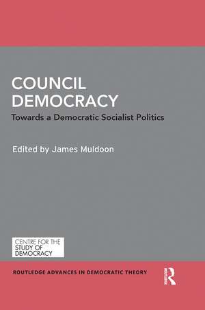 Council Democracy: Towards a Democratic Socialist Politics de James Muldoon